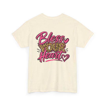 Bless Your Heart Leopard Script T-Shirt