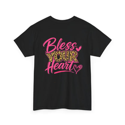 Bless Your Heart Leopard Script T-Shirt