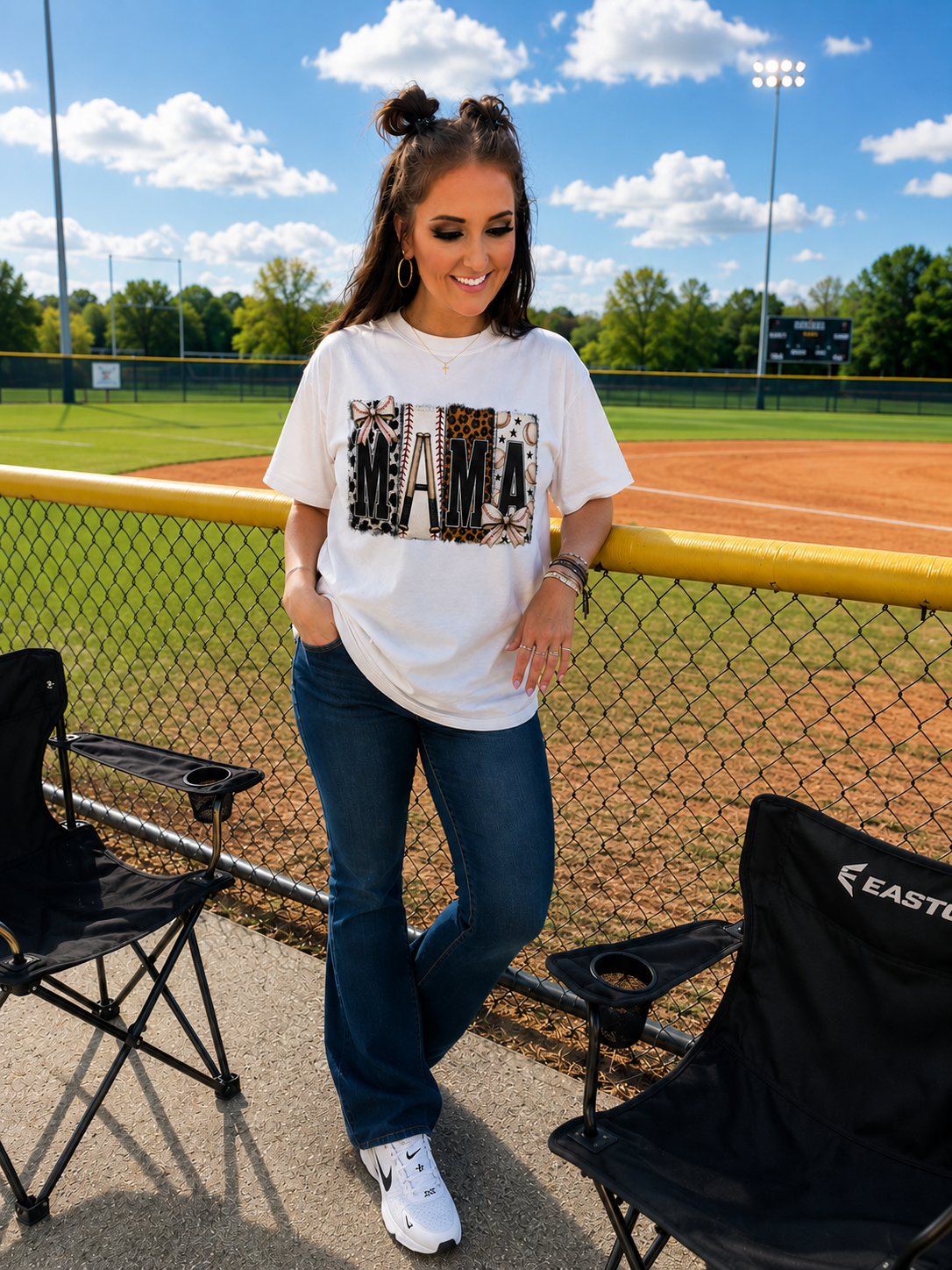 Baseball Mama Leopard Print