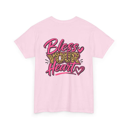 Bless Your Heart Leopard Script T-Shirt