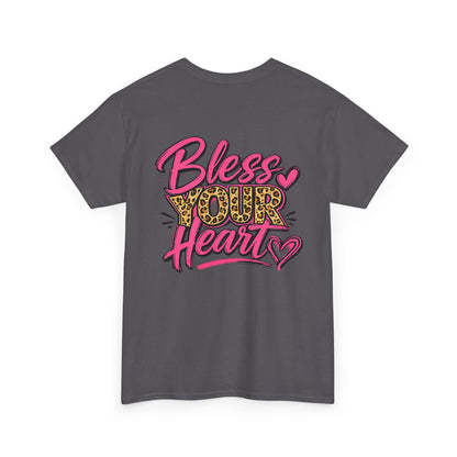 Bless Your Heart Leopard Script T-Shirt